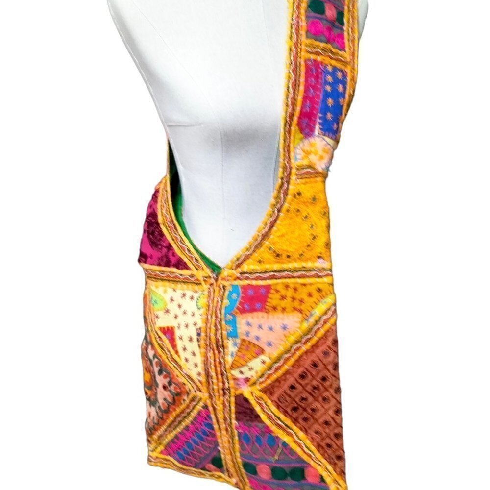(701) Colorful Gypsy Life Vibe Sling with Patchwork Bag